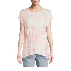 Time And Tru Women's Maternity Babydoll T-Shirt Tie dyed. NWT